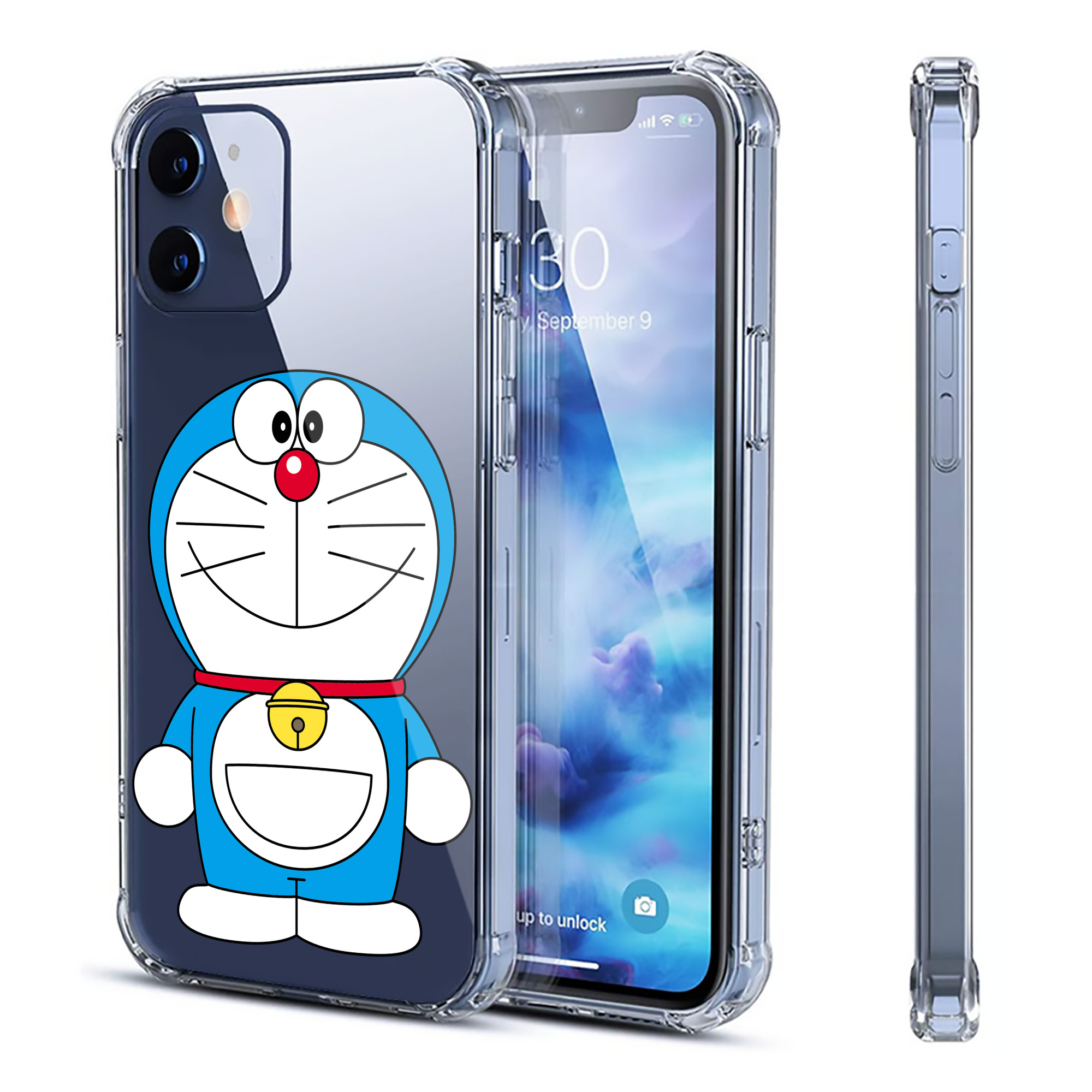 （画像用） ドラえもん Doraemon 【iPhone 12シリーズ対応】透明スマホケース（クリアソフトケース）
